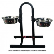 Super Dog Adjustable Dog Feeding Bowl Set Small